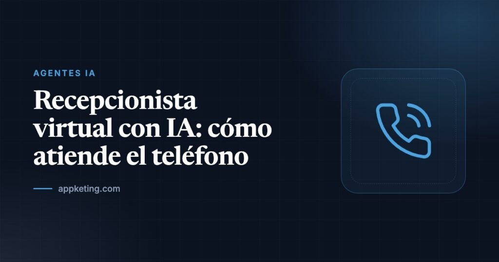 Portada: recepcionista virtual con IA, cómo atiende el teléfono