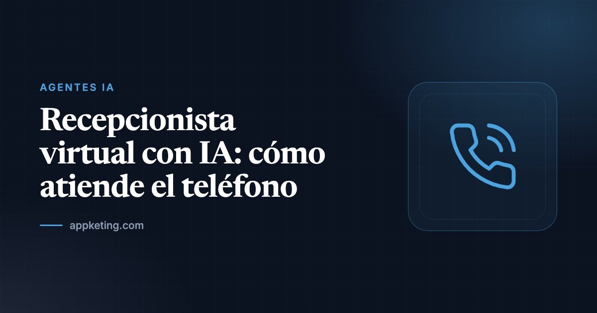 Portada: recepcionista virtual con IA, cómo atiende el teléfono